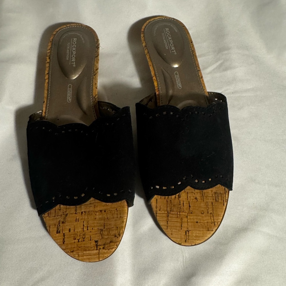 Rockport Women's Black and Brown Mules